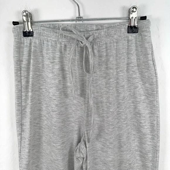 Princess Polly Light Grey Wide Leg Lounge Pants Drawstring Waist Womens Size 2 - Picture 2 of 5